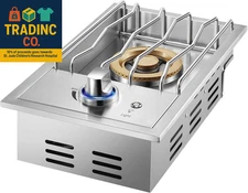 Grilling Side Burners for Outdoor Kitchen,18,000Btu Nature Gas Side Burner Conve