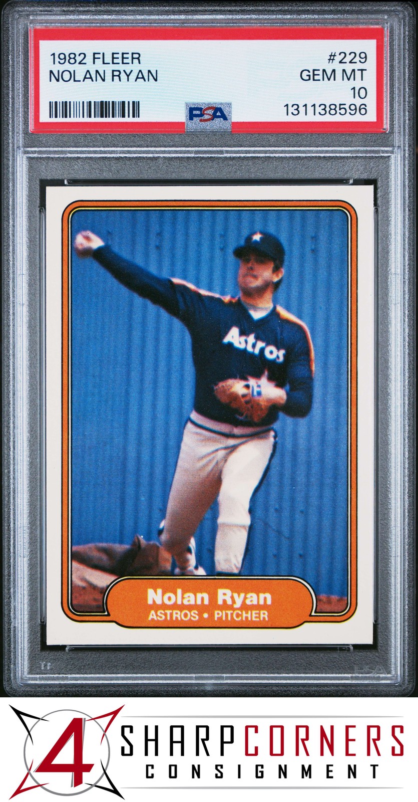 1982 FLEER #229 NOLAN RYAN ASTROS HOF PSA 10
