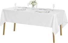 Rectangle Tablecloth 60x120 inch Washable Polyester Fabric Table Cloth for We...