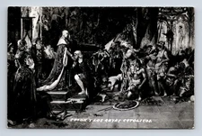 RPPC Mexican Catholic Kings Receive Columbus Barcelona Postcard