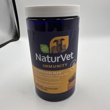 Naturvet Mushroom Max Advanced Immune Support Dog Supplement Helps Strengthen