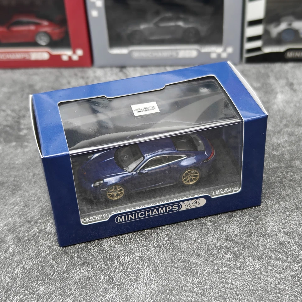 1:64 Porsche 911 (992.2) GT3 Touring Blue Alloy Model Car - Highly Detailed - Image 3 of 4