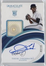 2019 Panini Immaculate Rookie Button 3/10 Touki Toussaint #21 Patch Auto 0x1n