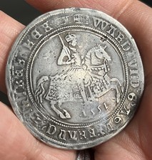 Edward VI - Silver 1551 Crown - MM: Y