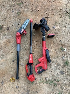 CRAFTSMAN V20 Cordless String Trimmer & Pole Saw Combo Kit w/ Battery Tested