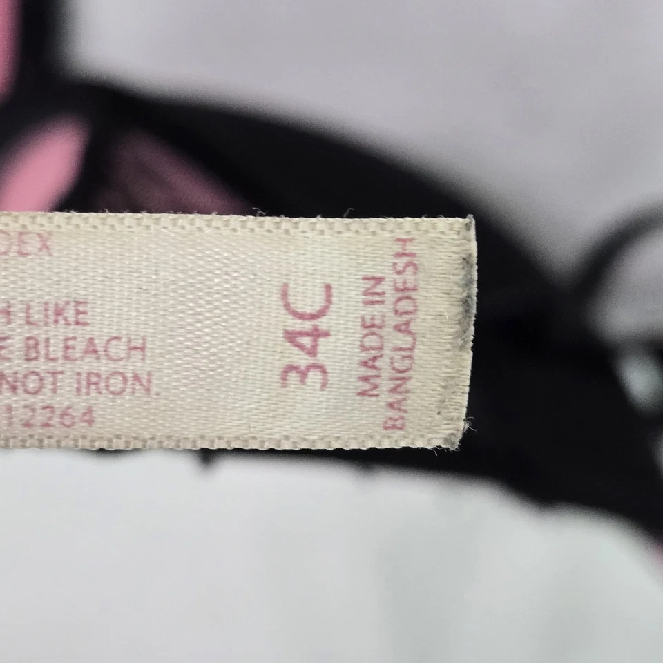 Sutiã feminino Xhilaration 34C preto levemente forrado camiseta com aro - Imagem 4 de 4