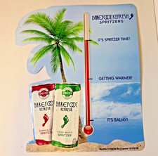 Barefoot Refresh Spritzer Metal Tin Tacker Bar Sign 17.5"x15" Advertisement