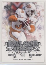 2011 Upper Deck College Football Legends Bowl Game Heroes Thurman Thomas HOF 2z3
