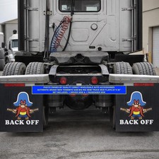 Yosemite Sam Big Rig Mudflaps Back Off Semi Dual Wheel Truck Mud Flaps 24x30