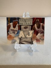 2009-10 Upper Deck - Dual Game Materials Michael Jordan, Carmelo Anthony #DG-NK