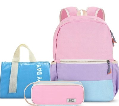 Esthetic Backpack Set. Pink Elementary School Backpack For Kids.