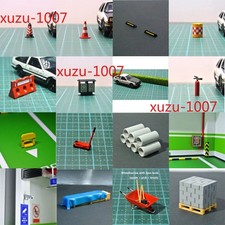 1:64 Car Garage Parking Lot Scene Diorama Model Display Prop Accessories Toy