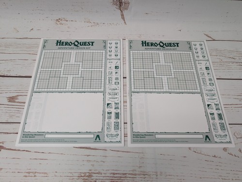 HeroQuest Gen Con 2025 Set of 2 Adventure Design Kit Promo Pads New Double Sided - Picture 2 of 3