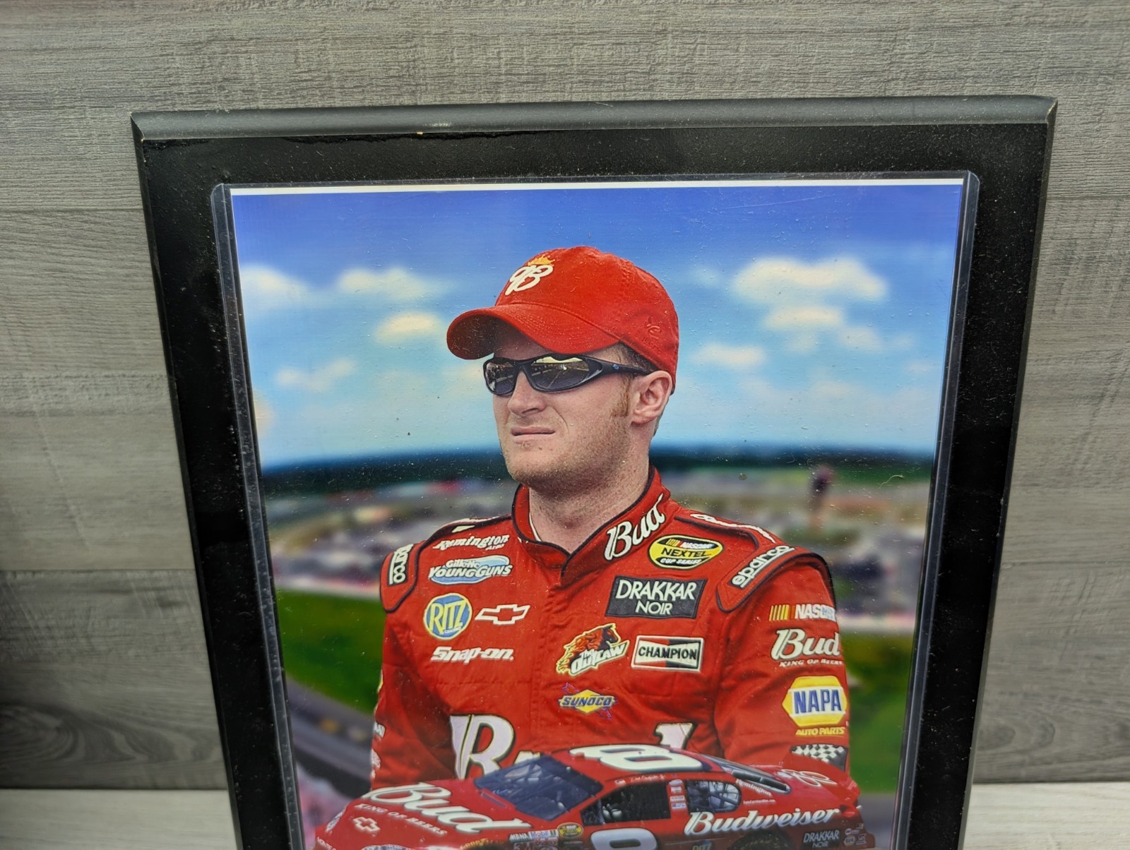 Two DALE EARNHARDT JR NASCAR #8 WALL PLAQUE Budweiser Little E. 