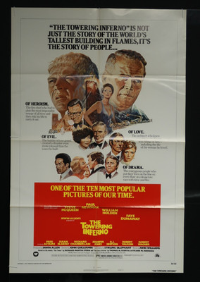 The Towering Inferno Style B 1974 Poster 1 One Sheet 27 x 41 Folded NSS 74/341