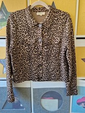Sezane women's Leopard Betty Cardigan size L (12-14)