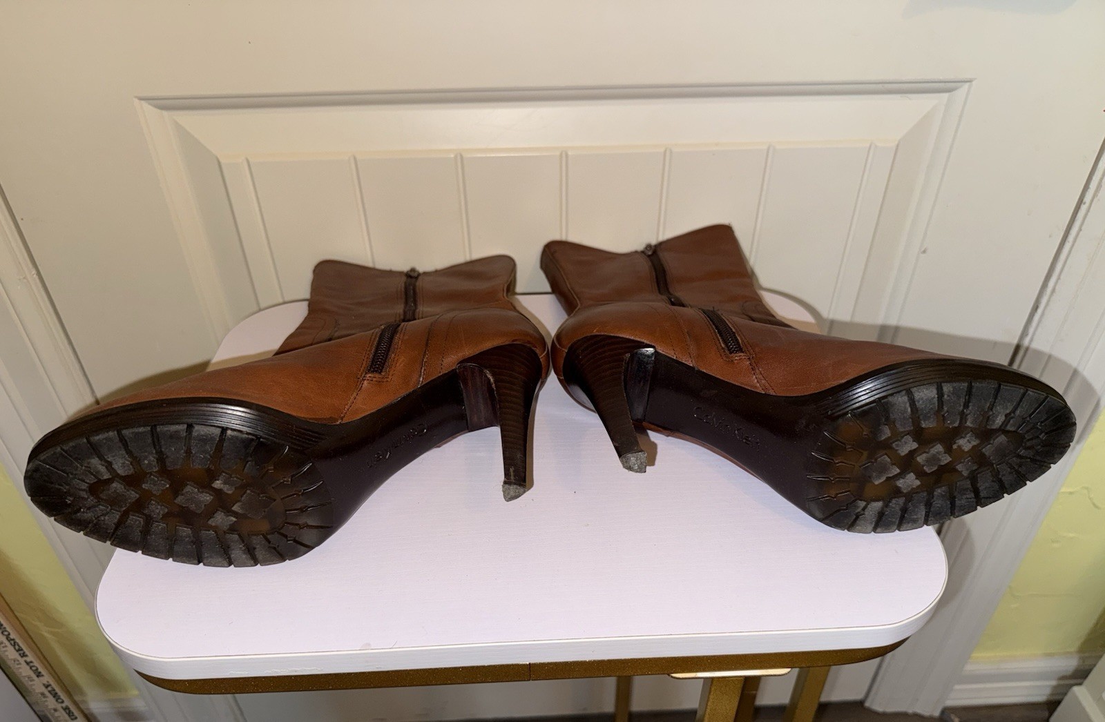 Calvin Klein Women's 8 Bootie Boots Brown Stiletto Konnie Quiet Luxury City thumbnail 3