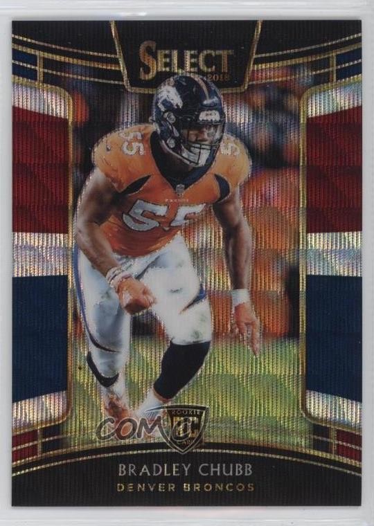 2018 Panini Select Concourse Tri-Color Prizm /199 Bradley Chubb #78 go9
