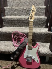 Kay KE04-P Chitarra Elettrica My 1st Chitarra Elettrica, Rosa 