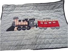 Pottery Barn Kids Train Quilted Pillowcase