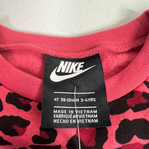 Nike Girl Leopard Print Fleece Lined Pullover Knit Leggings 2 Piece Set Size 4T - Picture 6 of 23