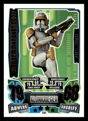 Klonkommandant Cody Star Wars Force Attax Serie 4 Force Meister 231