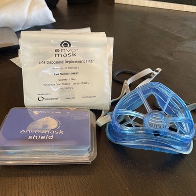 Envo Mask N95 Respirator Used Envomask with Shield and replacement filters