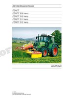 Fendt 309 310 311 312 Vario Wartung Traktor Betriebsanleitung Buch