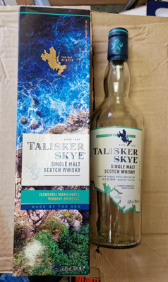 Talisker Skye Single Malt Scotch Whisky Made By The Sea Empty 70 cl Bottle & Box