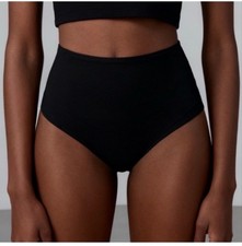 Women's House of CB Black High-Waisted Briefs L