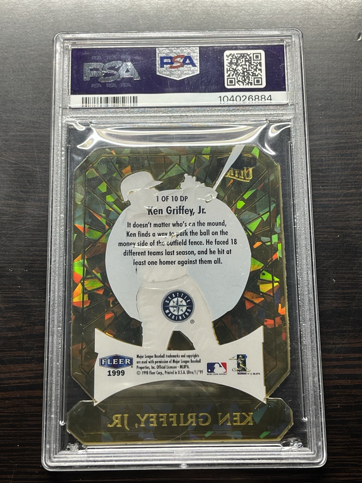 Ken Griffey Jr. 1999 Fleer Ultra Diamond Producers SP Insert #1 PSA 8 NM-MT Rare view 2