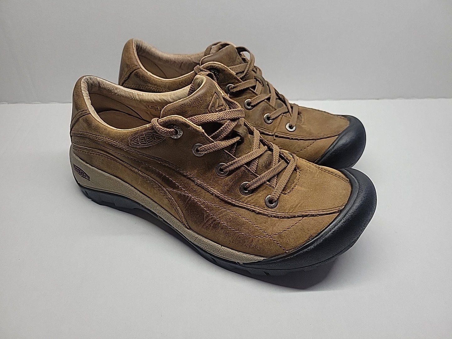 Scarpe stringate KEEN Toyah da donna taglia 8 5 in pelle marrone escursionismo passeggio 53001 SLBK