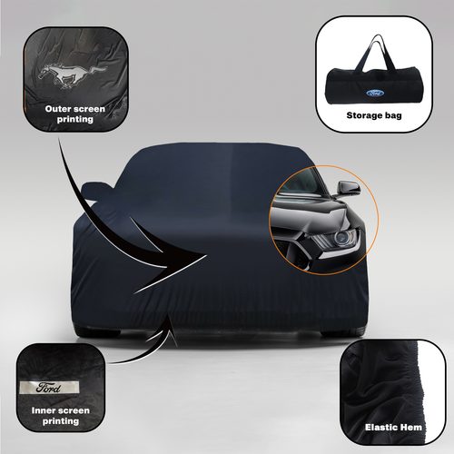 Cubierta de auto elástica interior premium adaptada para Ford Mustang 2015-2023 - Imagen 3 de 23