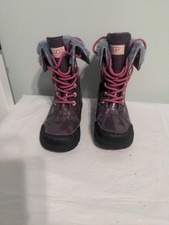 Ugg Kids Butte Il Boot Purple Wool Lined Waterproof Sz 4 Good Condition