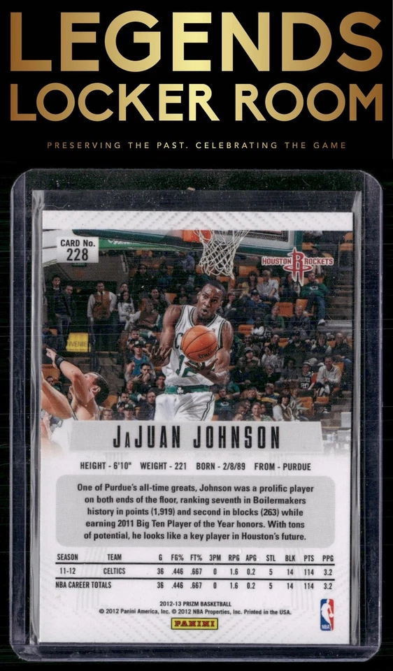 2012-13 Panini Prizm #228 JaJuan Johnson - Image 2 of 2