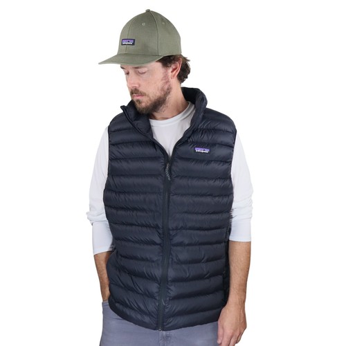 Excellent Patagonia Down Sweater Insulated Vest Mens XXL Black Puffer Quilted - Picture 11 of 11