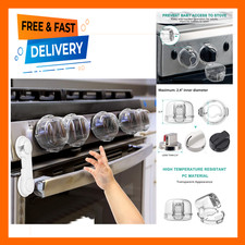 Stove Safety Covers Childproof, 5 Pack, Oven Lock Child Safety, Clear View
