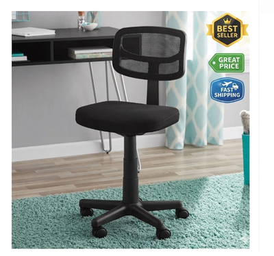 #ad Mesh Task Chair Plush Padded Seat Black Ergonomic Office Chair $40.99