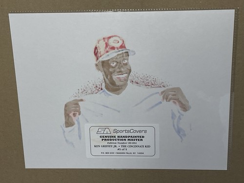 Griffey Jr SA Covers (3) Production Masters 5/5 COA Original Art! 60% Off TEES! - Picture 11 of 17