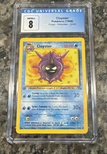 Cloyster (1st Edition) graded CGC 8 for sale on eBay