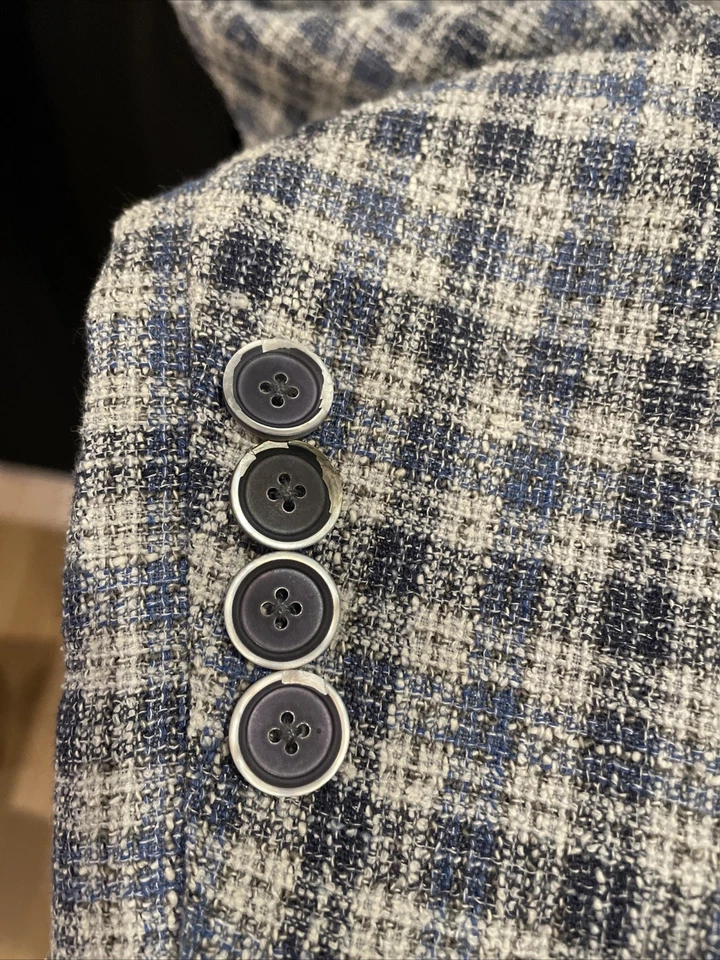 Blazer a cuadros azul Lardini Foto 4 de 4