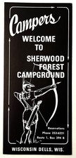 1970s Wisconsin Dells WI Sherwood Forest Campground Camping VTG Travel Brochure