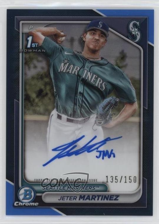 2024 Bowman Chrome Prospect Blue Refractor /150 Jeter Martinez #CPA-JMZ Auto f0r