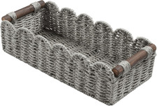 Toilet Paper Storage Basket Bathroom Counter Organizer Wicker Baskets for Organi