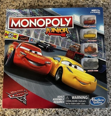 Hasbro Gaming MONOPOLY JUNIOR - Disney Pixar Cars Version  COMPLETE