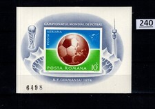 # ROMANIA 1974 - MNH - IMPERF - SOCCER - SPACE
