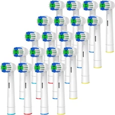 Replacement Toothbrush Heads Compatible 1 Count (Pack of 20), White - Aldult 