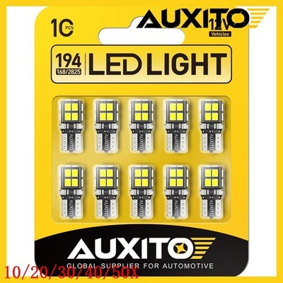 AUXITO T10 168 194 LED License Plate Light Bulb Interior Bulbs White New 2/10x