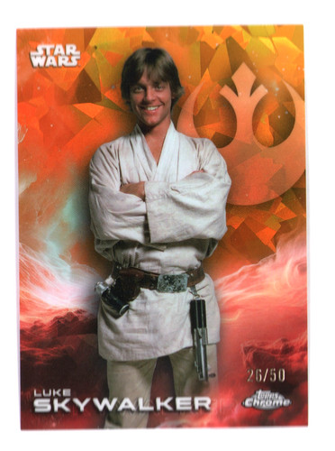 LUKE SKYWALKER 2025 Topps Star Wars Chrome Sapphire Gold #83 26/50