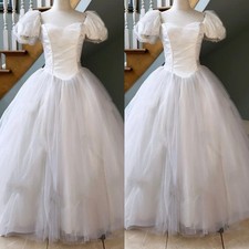 Victorian Wedding Dresses Vintage Short Sleeves A Line White Ivory Bridal Gowns